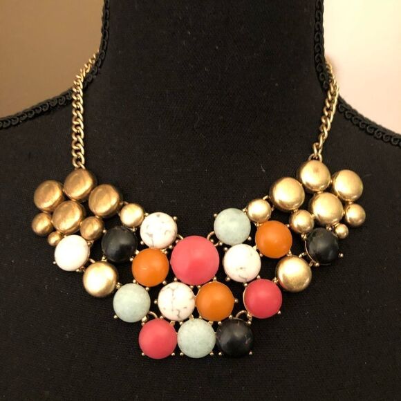 J.Crew Statement Multicolor Bib Necklace - Picture 1 of 2